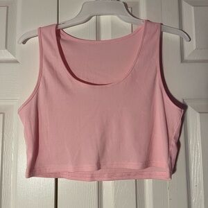SHEIN Light Pink Ribbed Crop Top